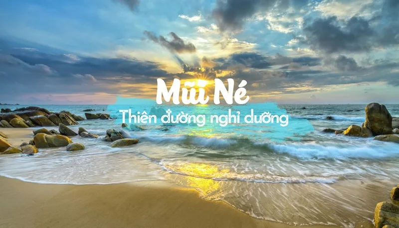 Nhịp sống yên bình, mộc mạc của ngư dân địa phương tại Làng chài Mũi Né vào buổi xế chiều.